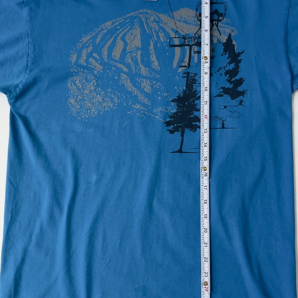 The North Face Blue Graphic Mountain Tee - Casual Men’s Shirt
